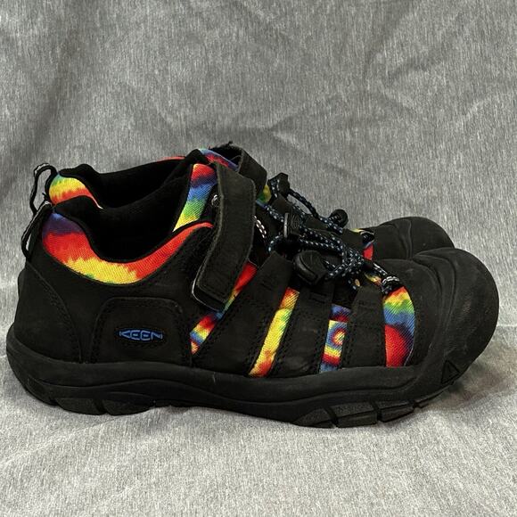 Keen Kids Size 3 Unisex Newport Black tie Dye Athletic water hiking Shoes - Picture 1 of 16